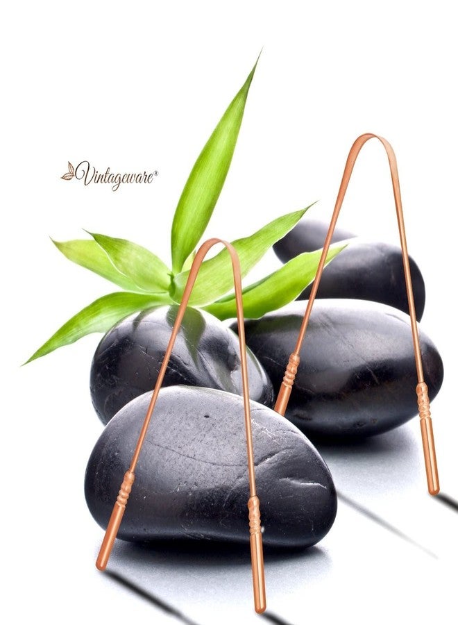 Vintageware منظف اللسان النحاسي من Vintageware® للرجال والنساء | لنَفَسٍ منعش وإزالة البكتيريا | تحسين حاسة التذوق ونظافة الفم | مكشطة لسان نحاسية هندية نقية 100% لمنع رائحة الفم الكريهة (نحاس، عبوة من قطعة واحدة) - Image 5